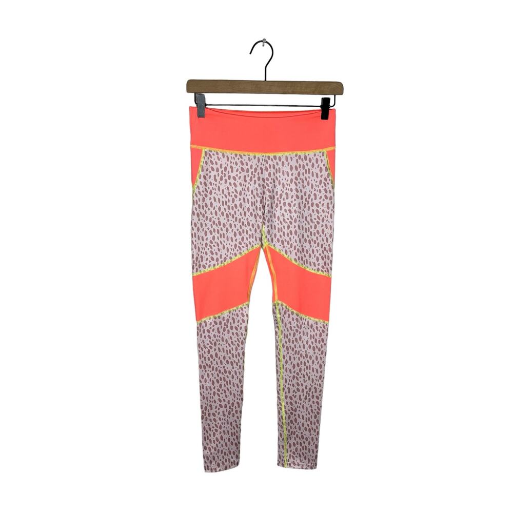 CREW CUTS Animal Print Color Block Leggings Size 14